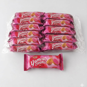 galletas yummy cream fresa (12 u)